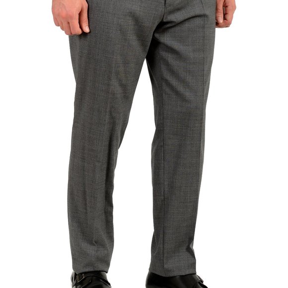 Hugo Boss Men's "Huge6/Genius5" Slim Fit Houndstooth 100% Wool Two Button Suit - Picture 9 of 12